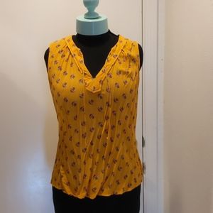 Yellow floral tank